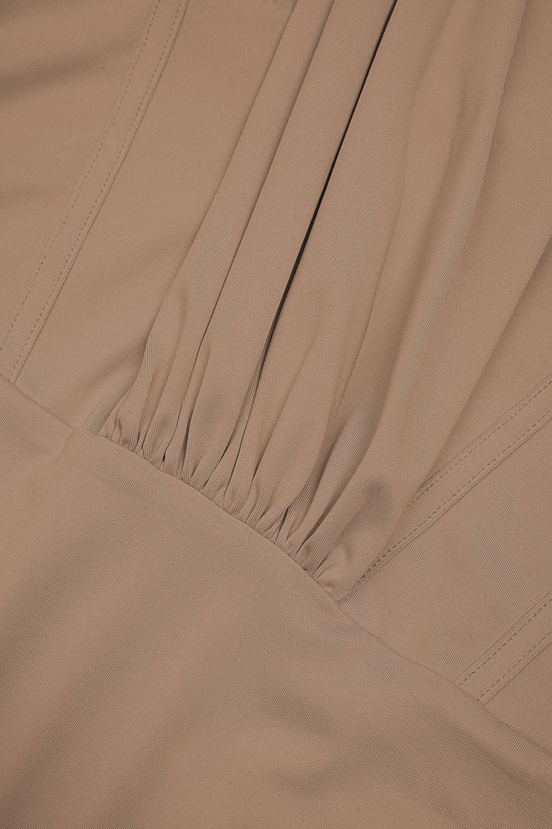 Asymmetrical Ruched Corset Zipper Long-Sleeve Bodysuit - Image 3