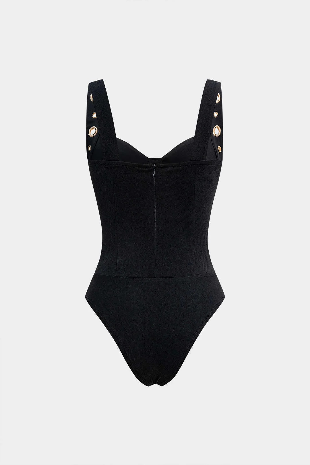 Metallic Eyelet Tank Sleeveless Bodysuit - Image 2