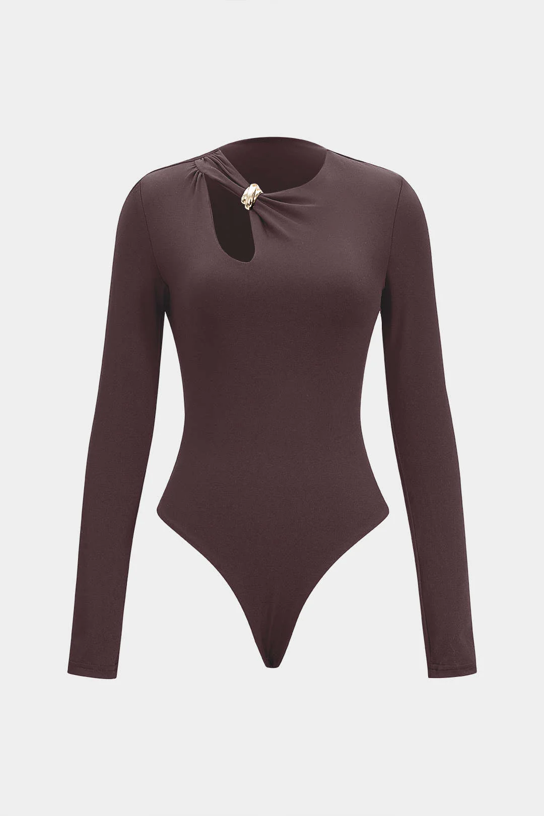 Metallic Cut Out Long Sleeve Bodysuit - Image 6