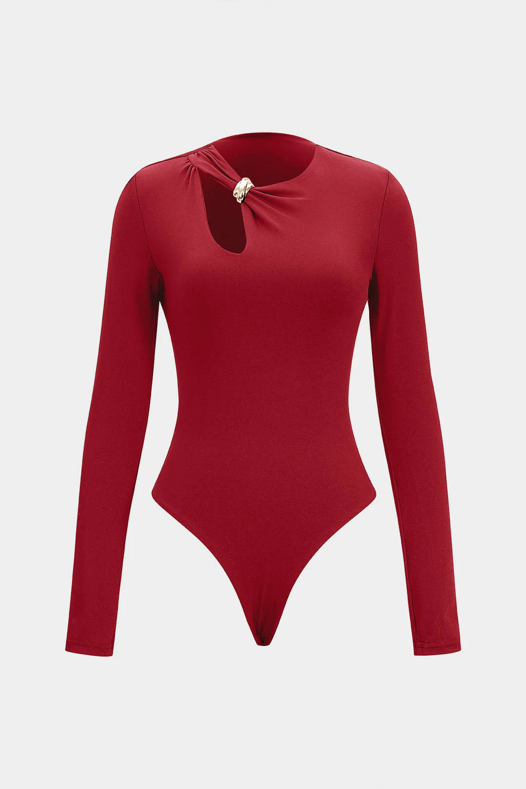 Metallic Cut Out Long Sleeve Bodysuit - Image 7