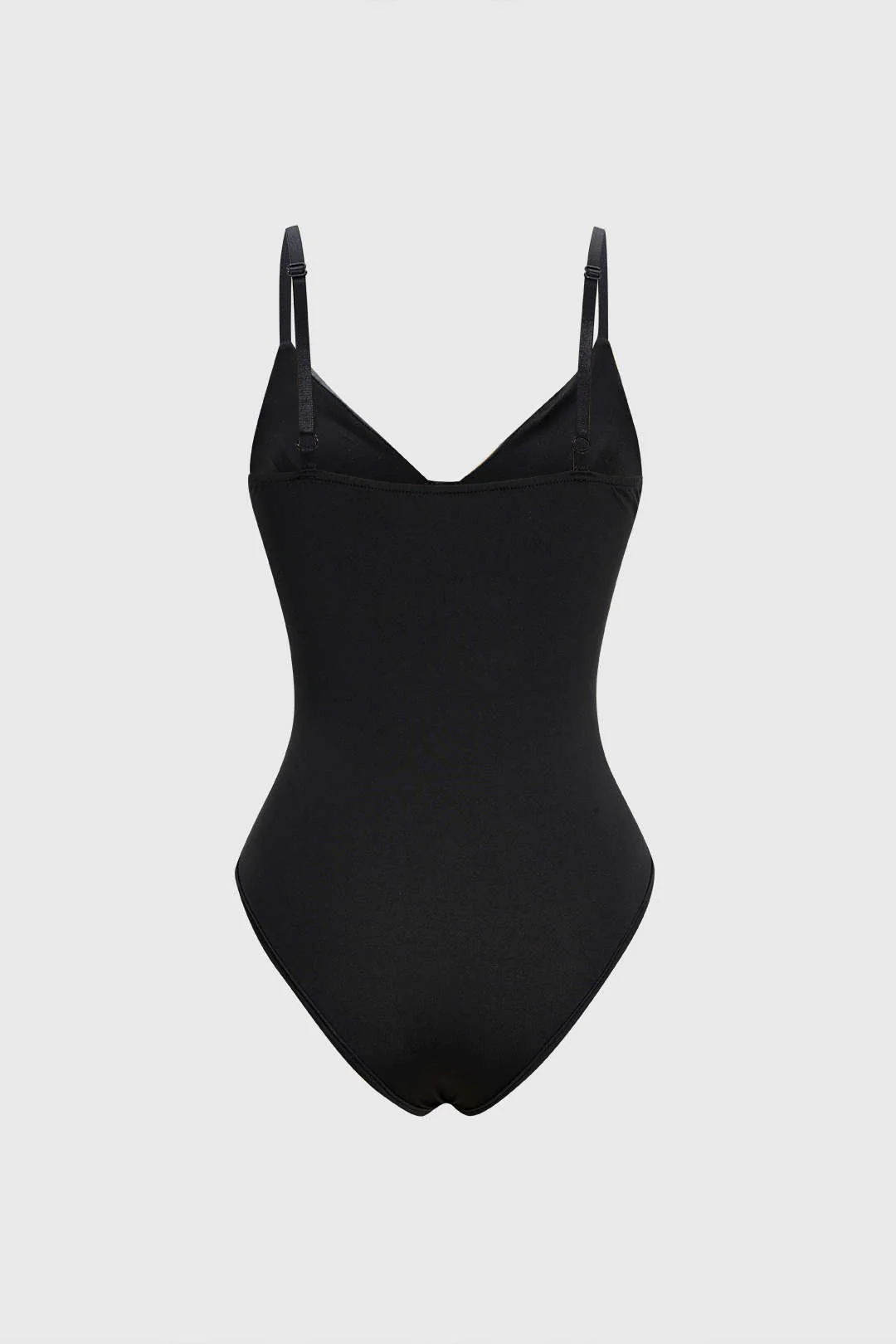 Faux Leather Patchwork Slip Sleeveless Bodysuit - Image 2