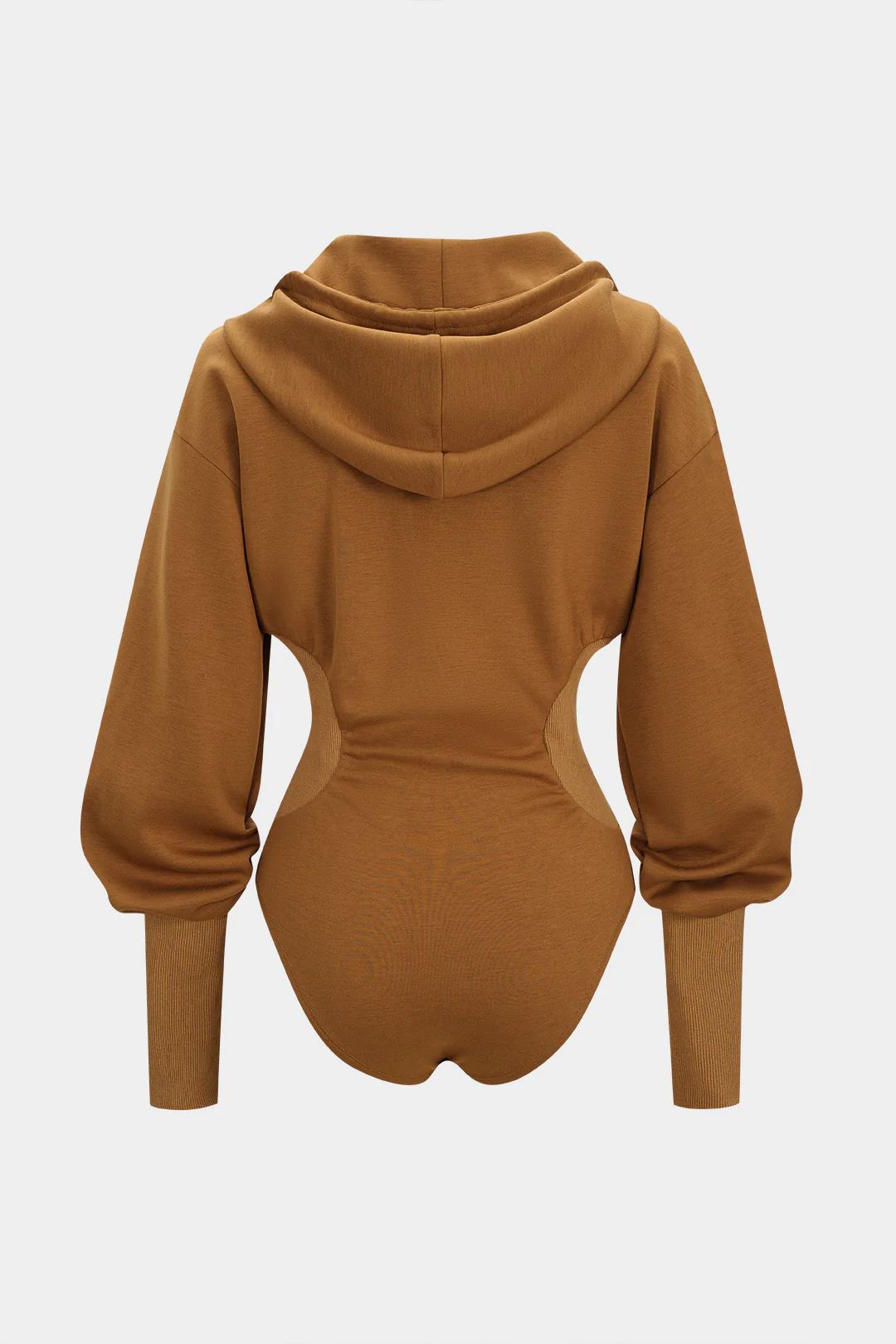 Metallic Chain Hooded Long Sleeve Bodysuit - Image 2