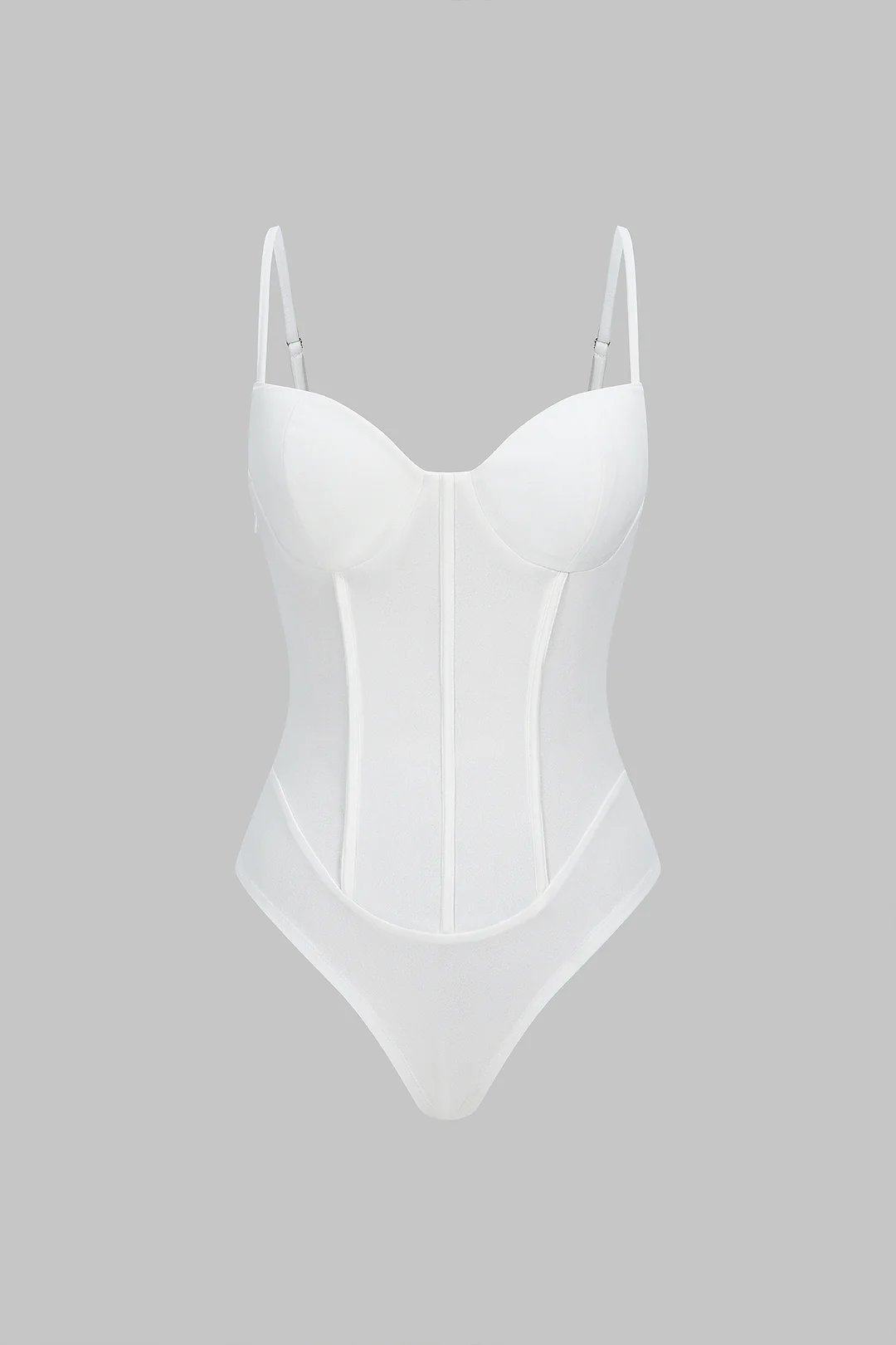 Solid Corset Sleeveless Bodysuit - Image 6