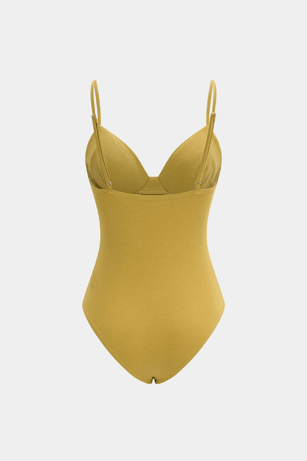 Solid V-Neck Ruched Sleveless Bodysuit - Image 2