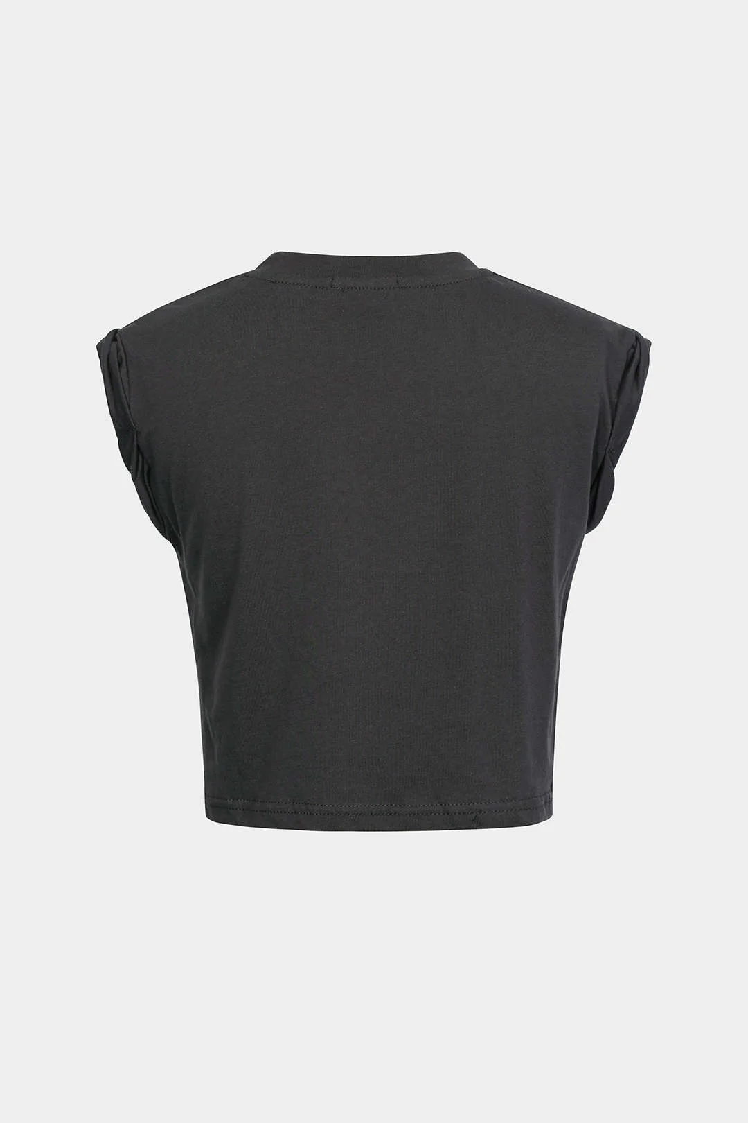 Flower Print Hem Knotted Short Sleeve T-Shirt - Image 6