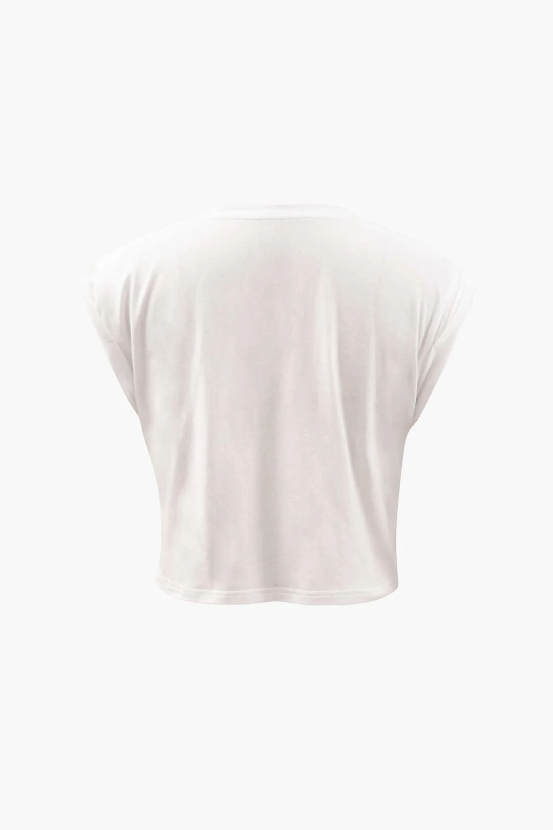 Flower Print Hem Knotted Short Sleeve T-Shirt - Image 9