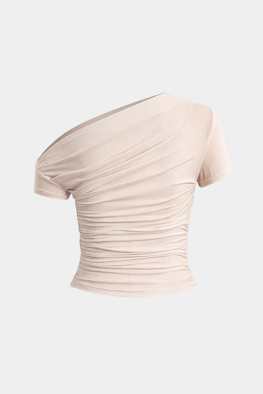 Basic Asymmetrical Ruched T-shirt - Image 10