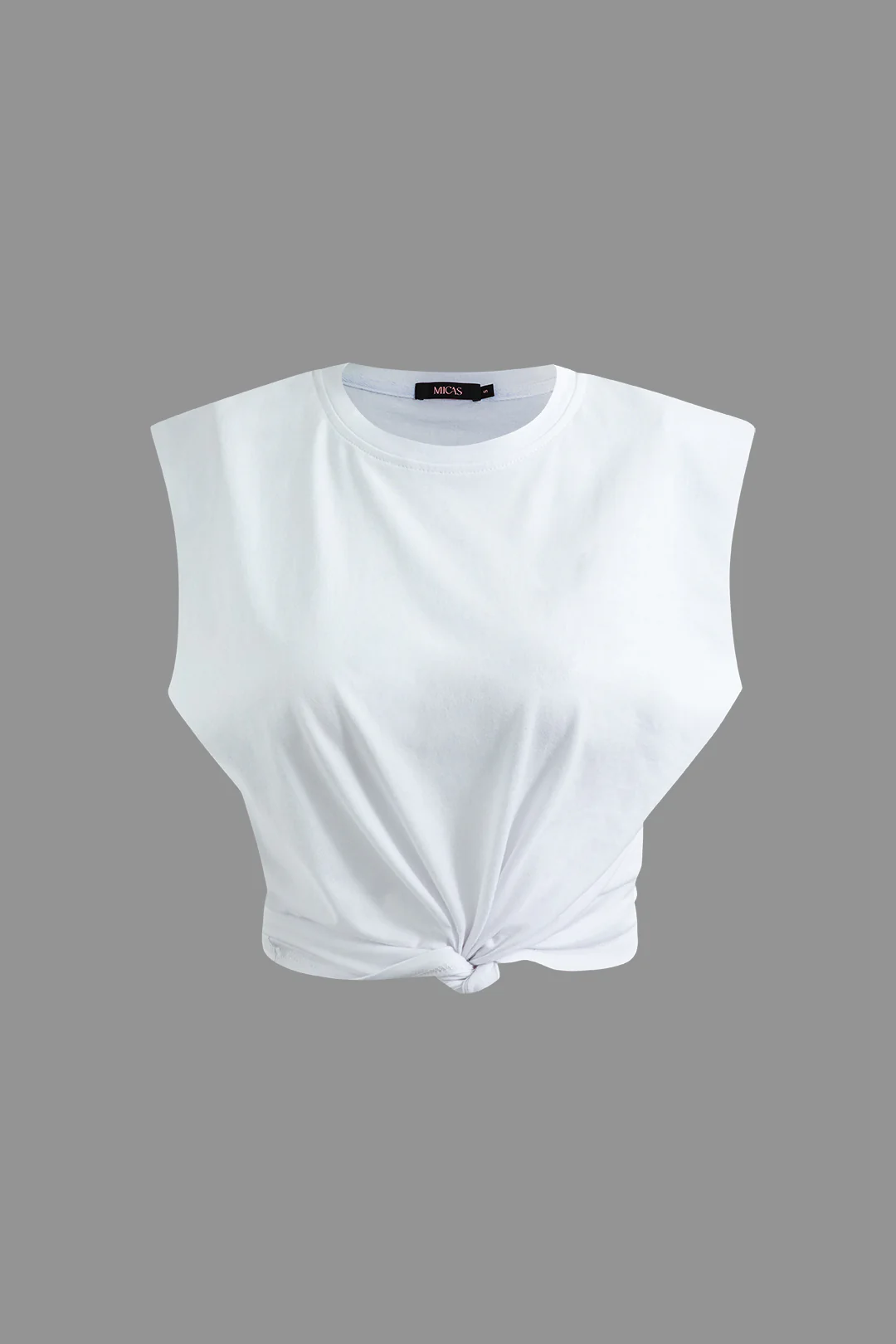 Basic Solid Sleeveless T-shirt - Image 11