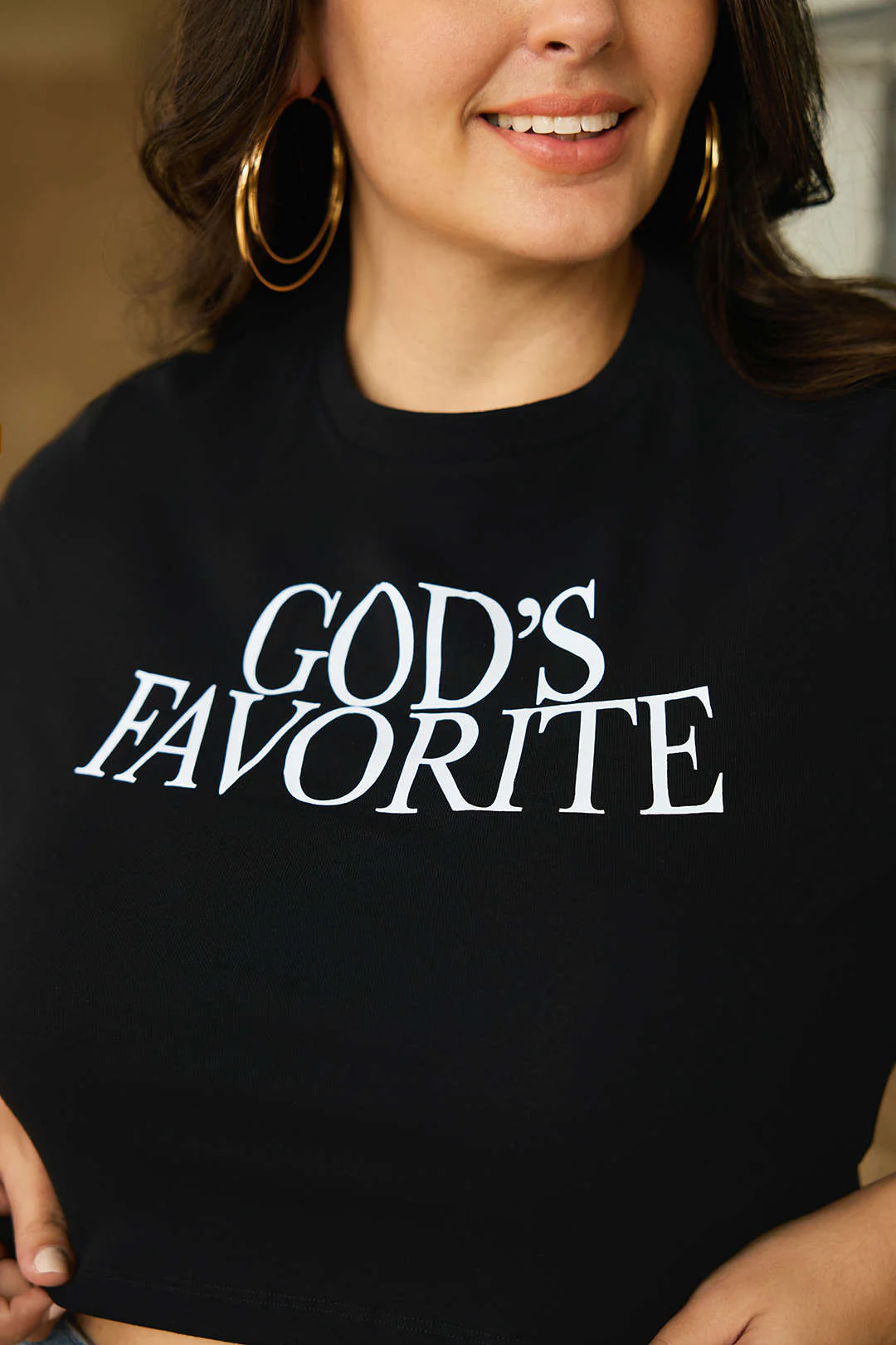 Plus Size Letter Print Short Sleeve T-Shirt - Image 5