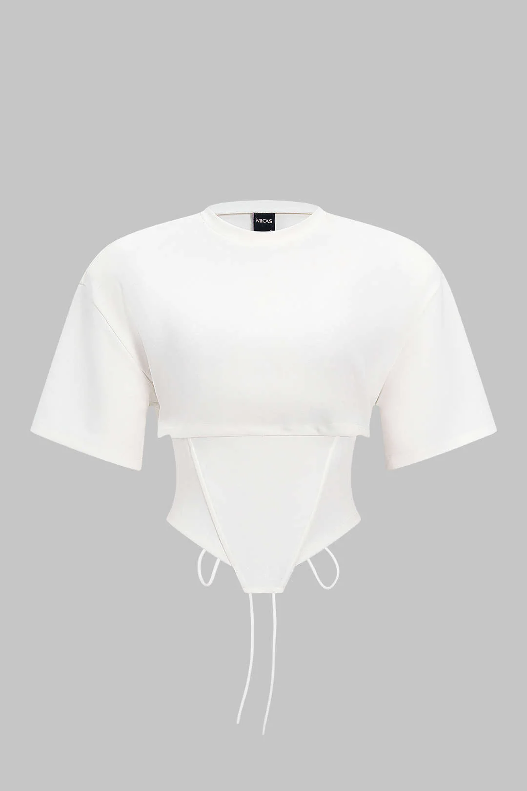 Corset Waist Short Sleeve T-Shirt - Image 3