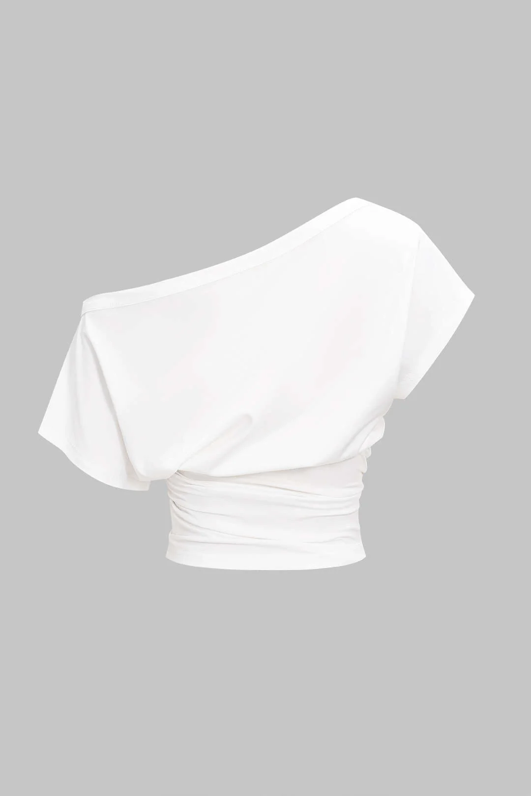 One Shoulder Short Sleeve T-Shirt - Image 2