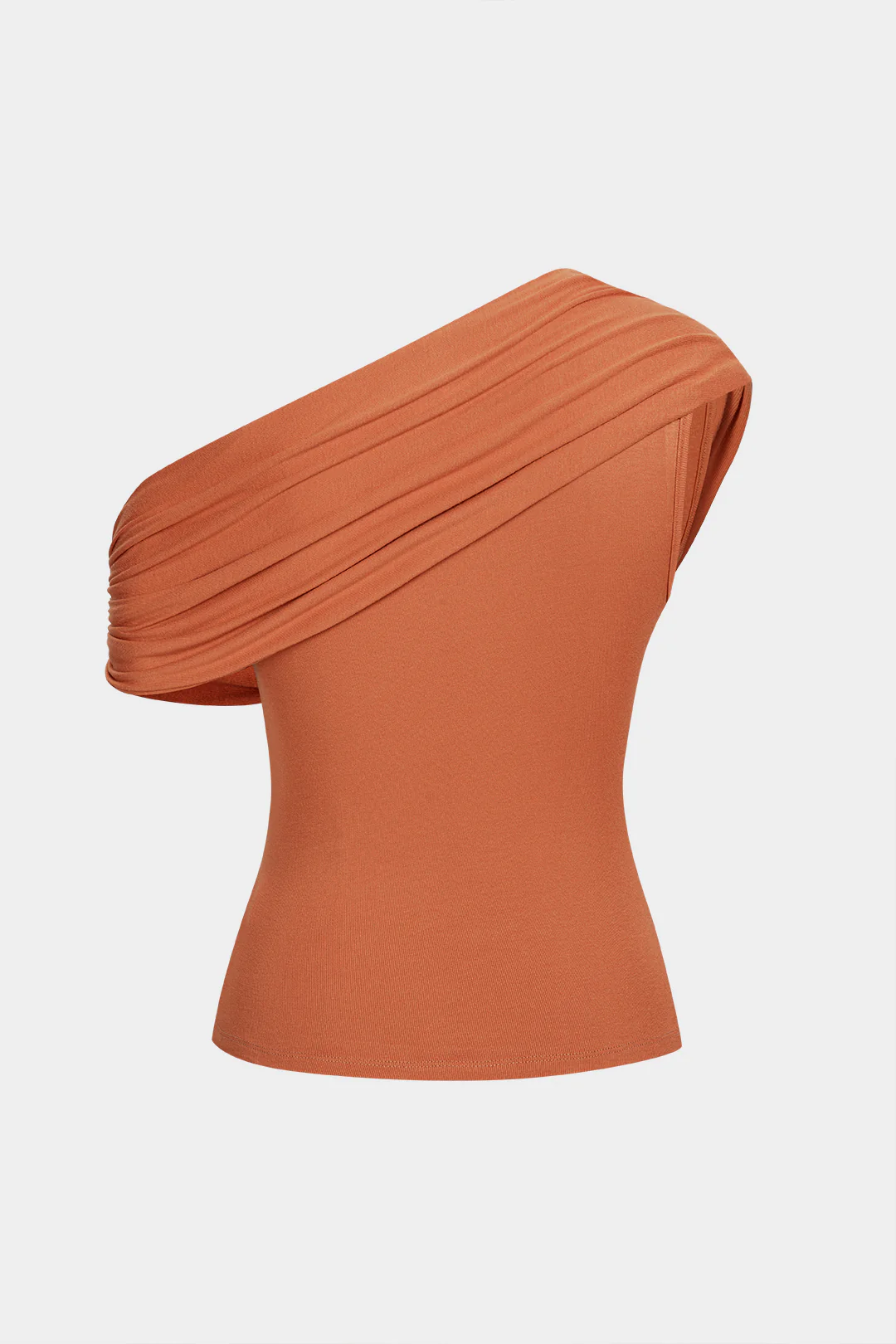 One Shoulder Ruched Asymmetrical Tank Top - Image 2