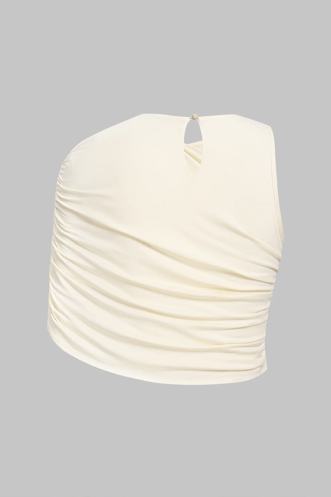 Asymmetrical Ruched Sleeveless T-Shirt - Image 2