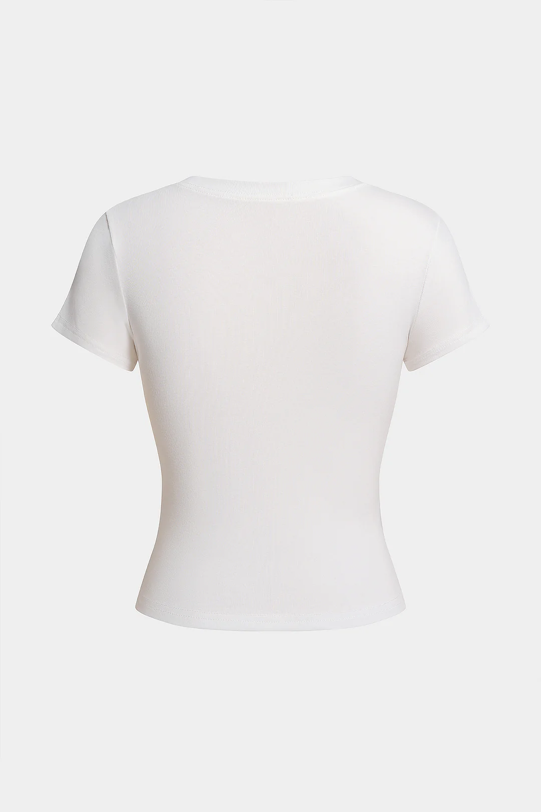 Floral Print Round Neck Short Sleeve T-Shirt - Image 2