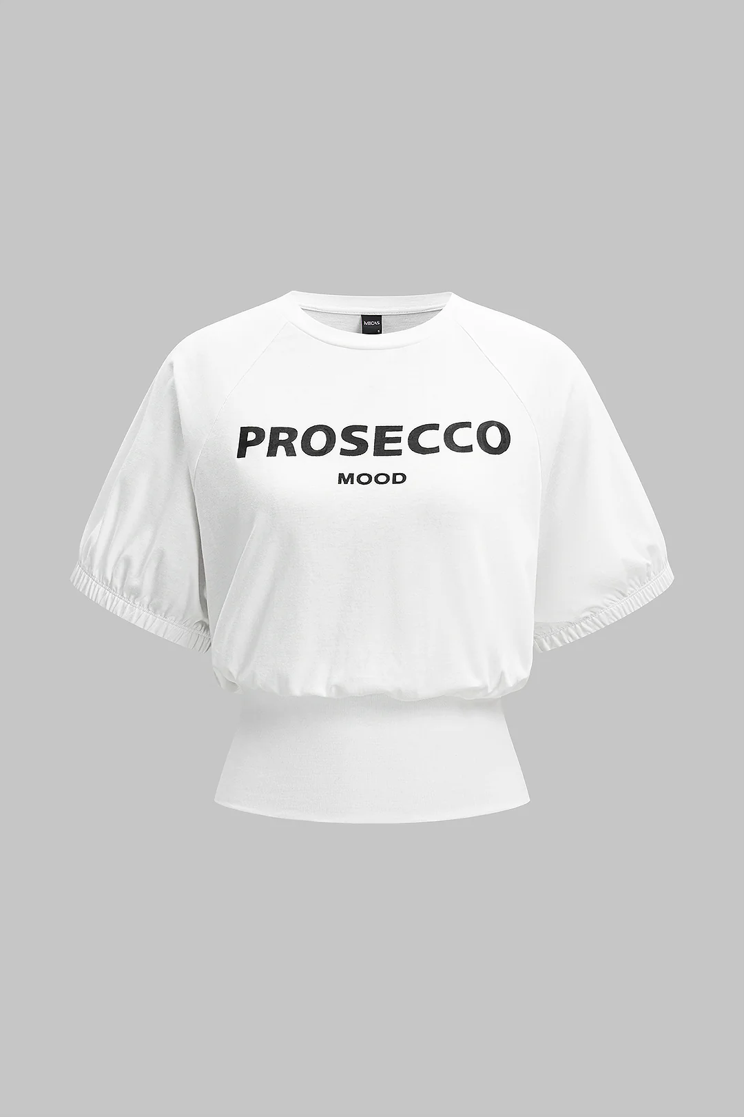 Letter Print Round Neck T-Shirt