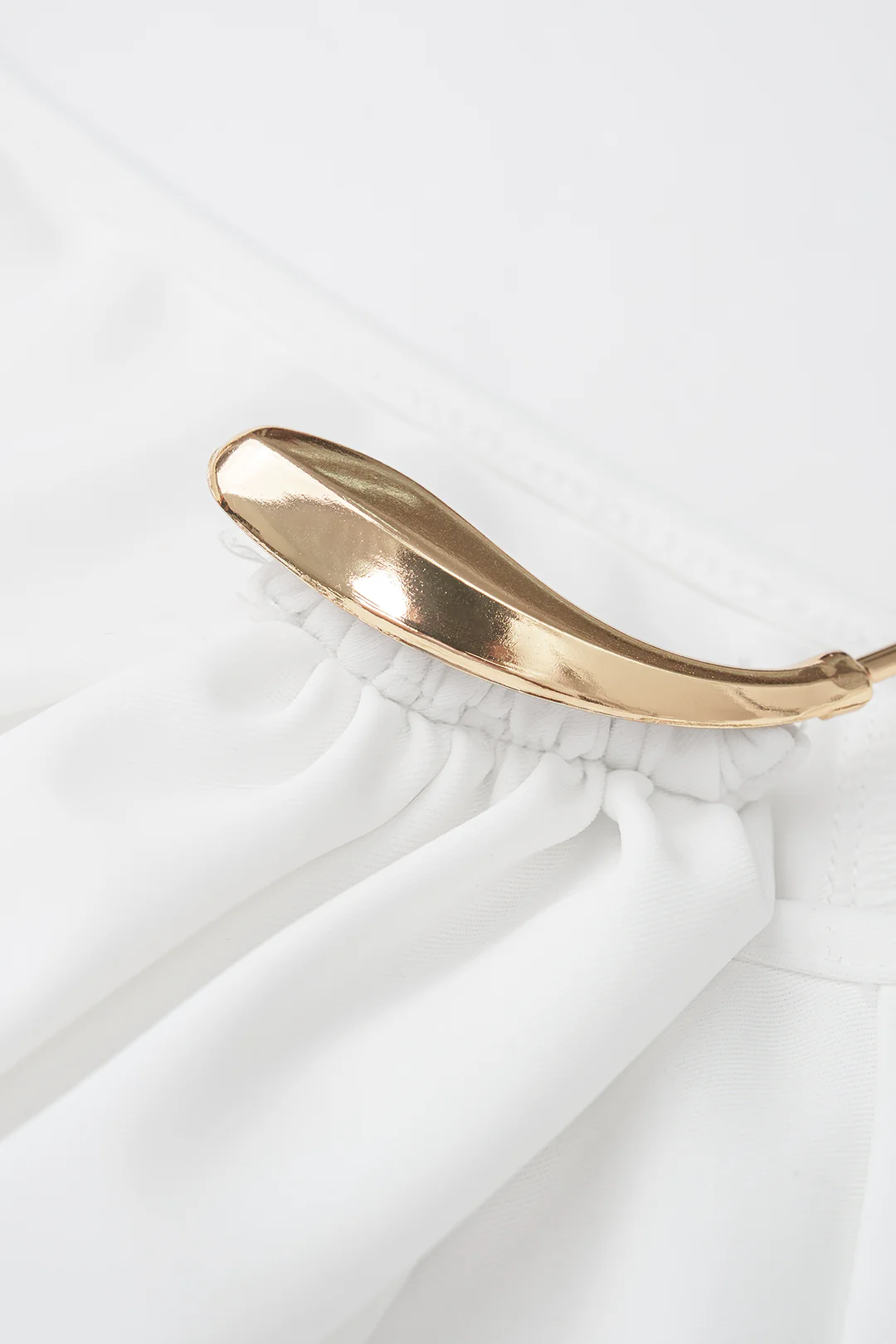 Metallic Draped Cowl Neck Short Sleeve T-Shirt - Image 3