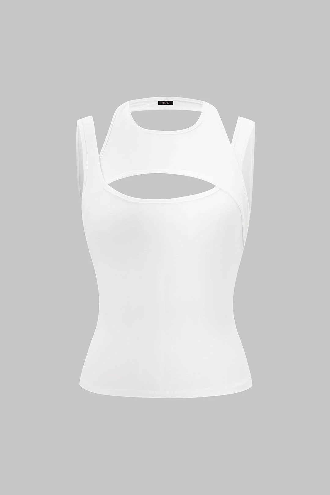 Round Neck Hollow Out Tank Top