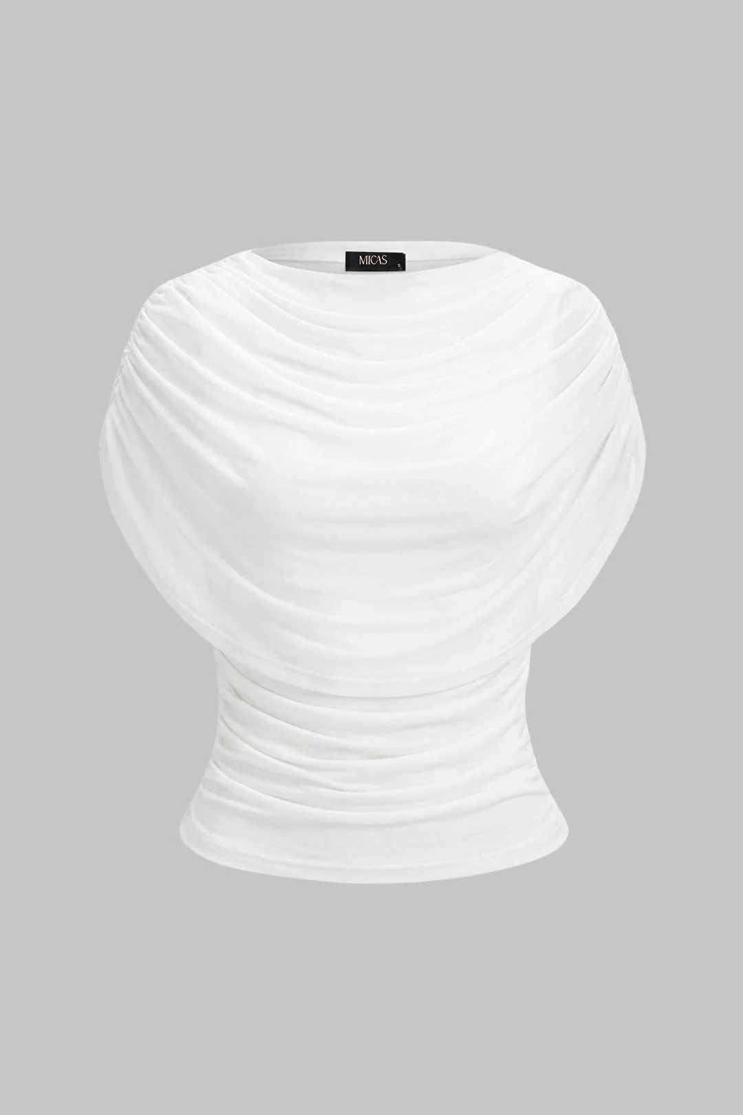 Ruched Sleeveless T-Shirt - Image 5