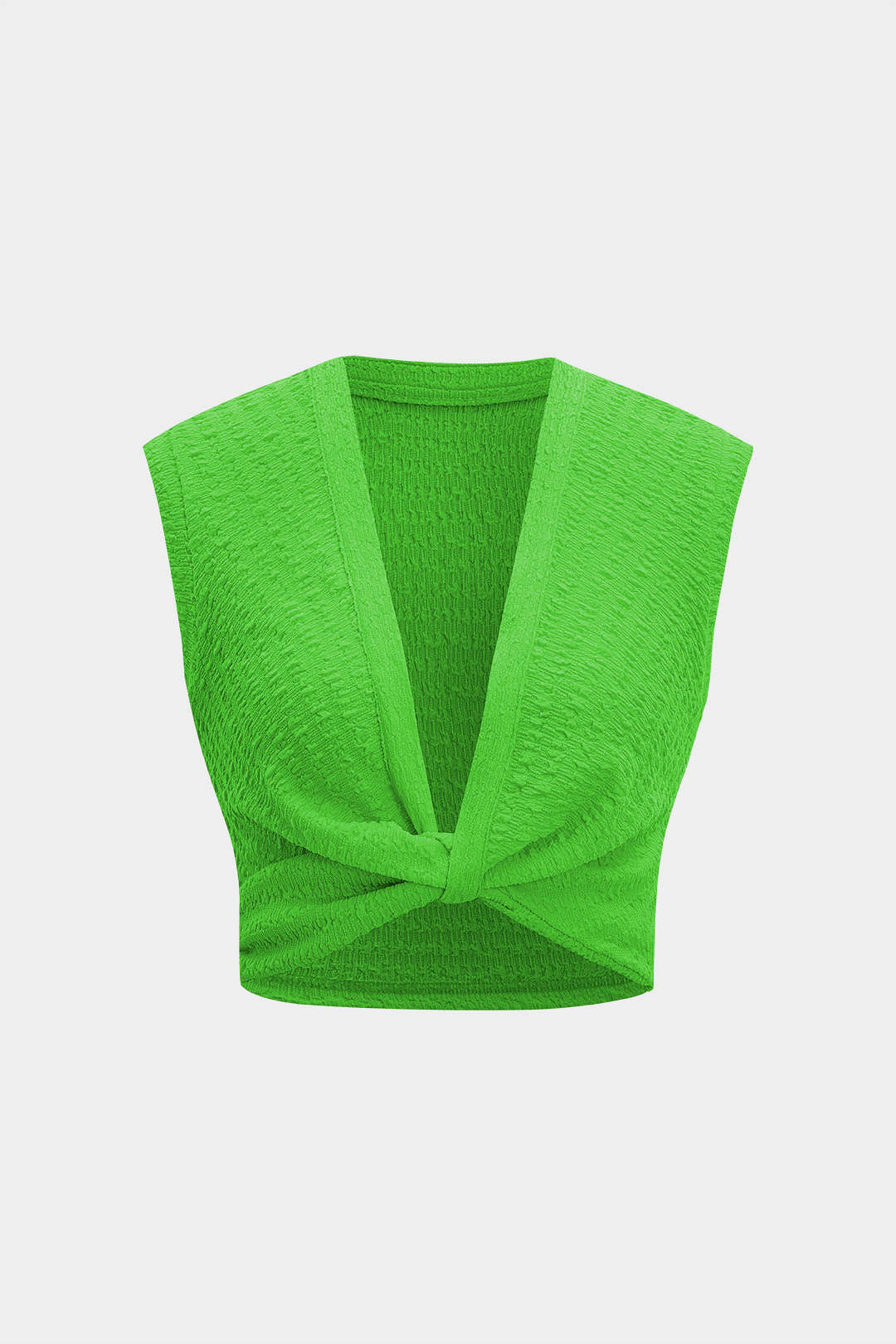 Twist Knot V-Neck Tank Top - Image 14