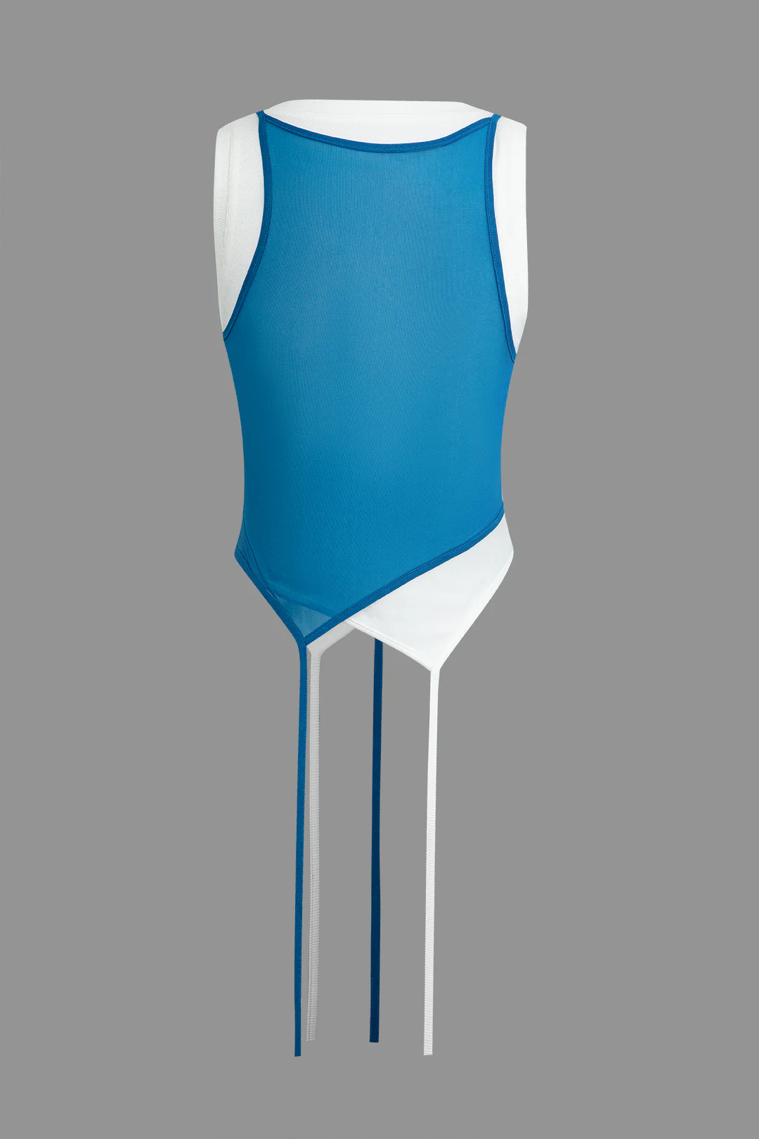 Contrast Asymmetrical Tank Top - Image 3