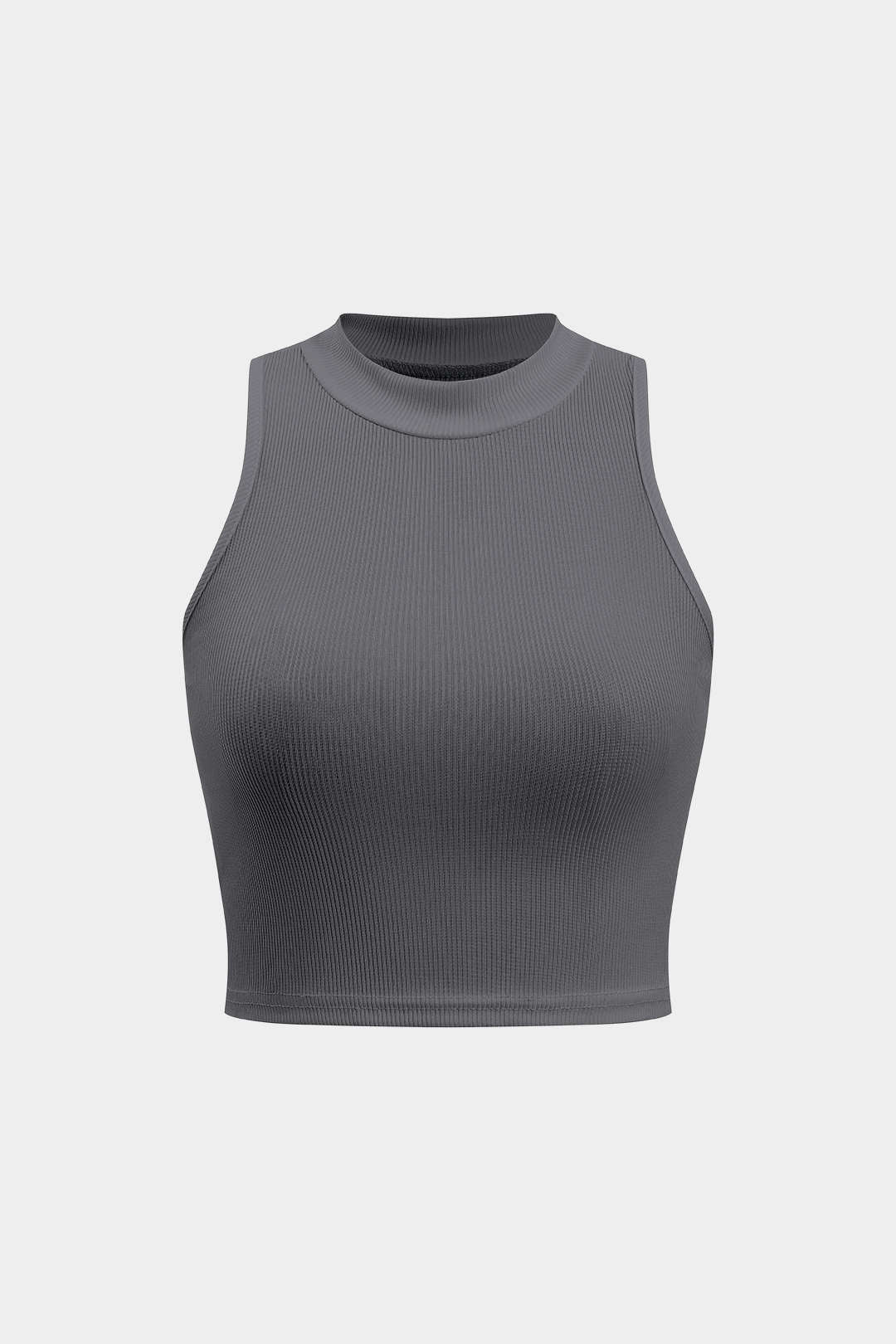 Basic Textured Sleeveless Tank Top - Image 5