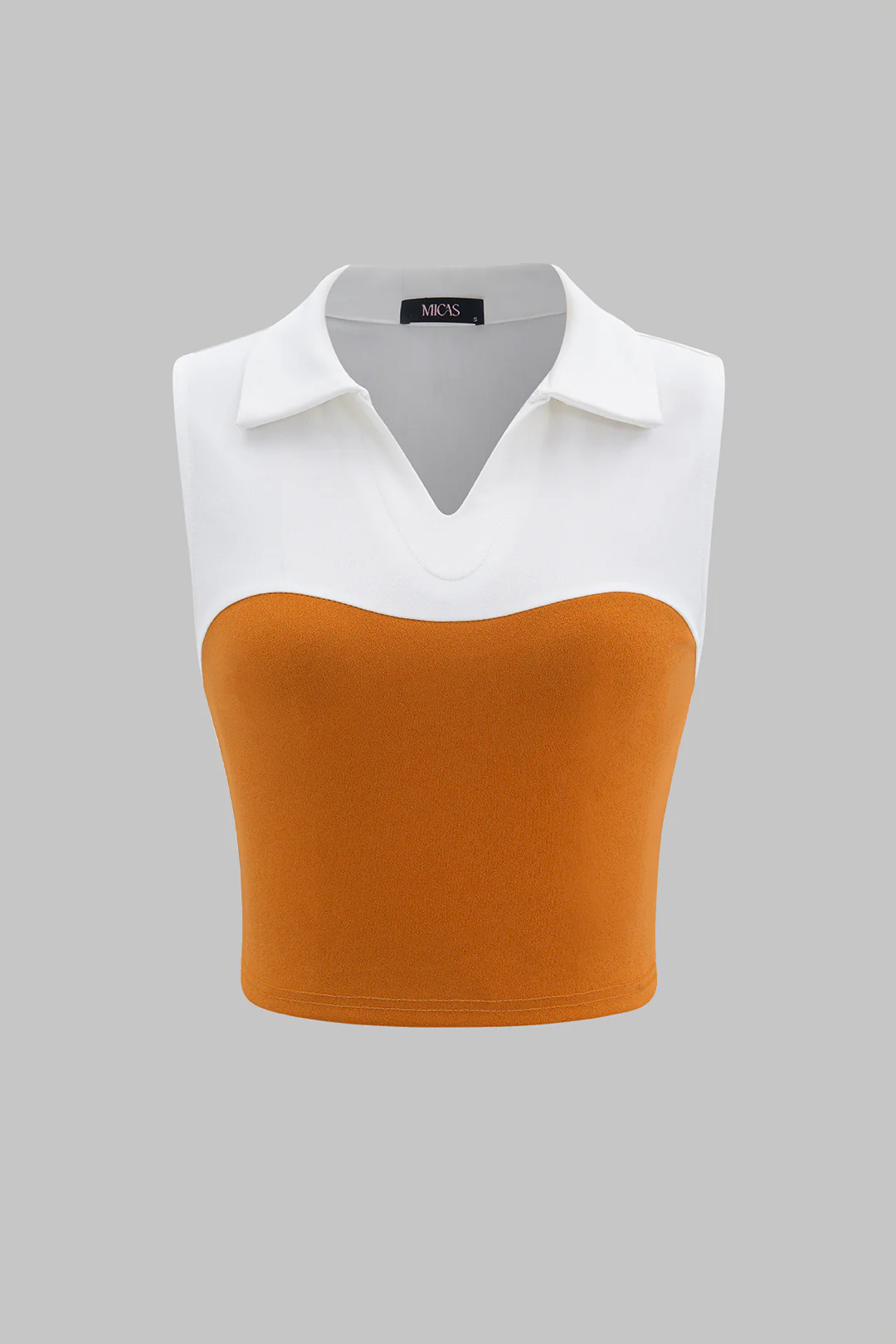 V-Neck Patchwork Tank Top - Image 7