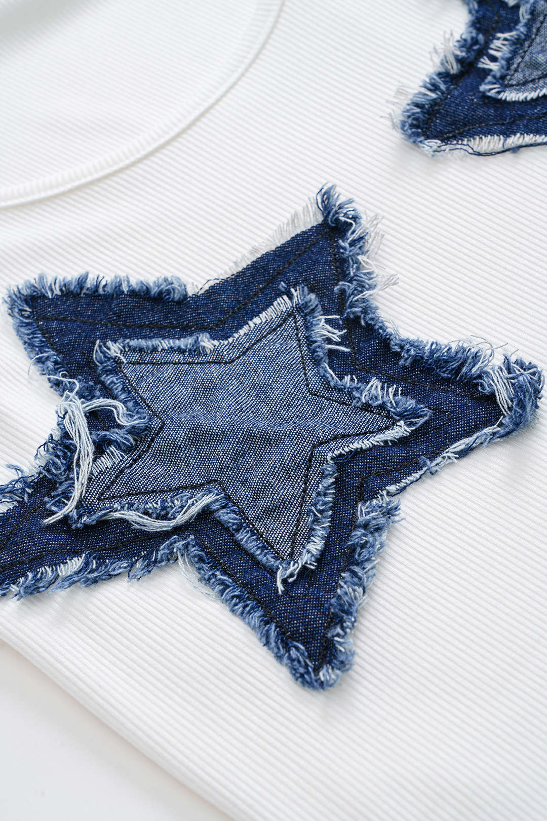 Denim Patchwork Tank Top - Image 3