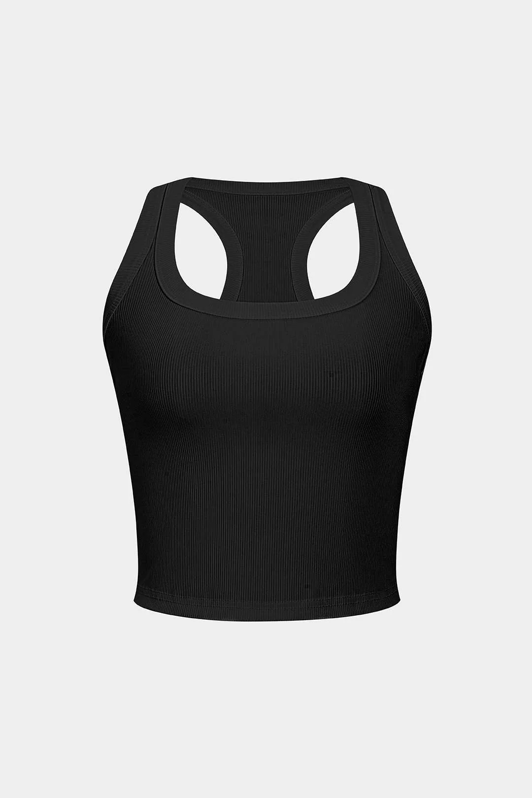 Basic U-Neck Crop Tank Top - Image 8