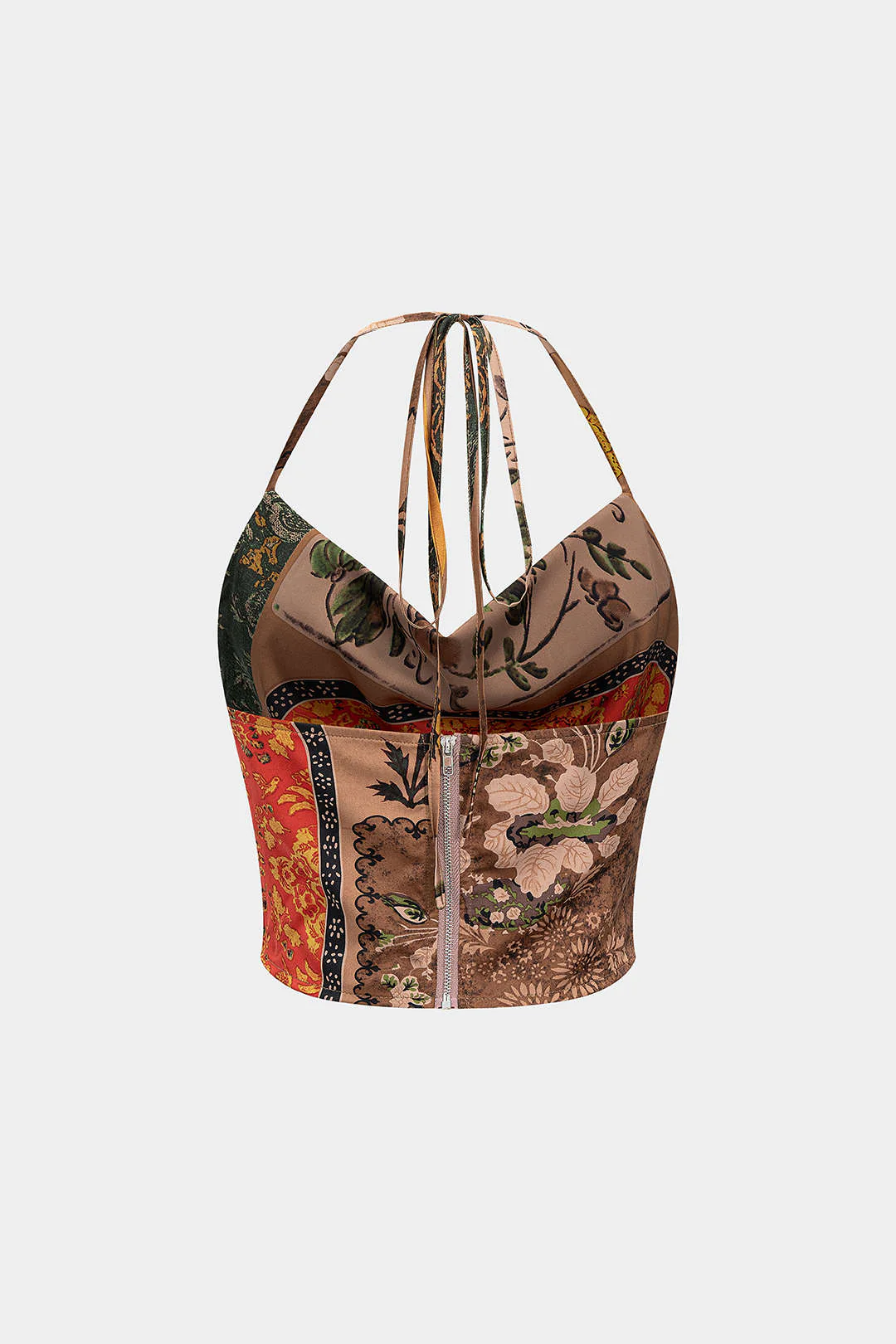 Floral Print Halter Neck Backless Cami Top - Image 7