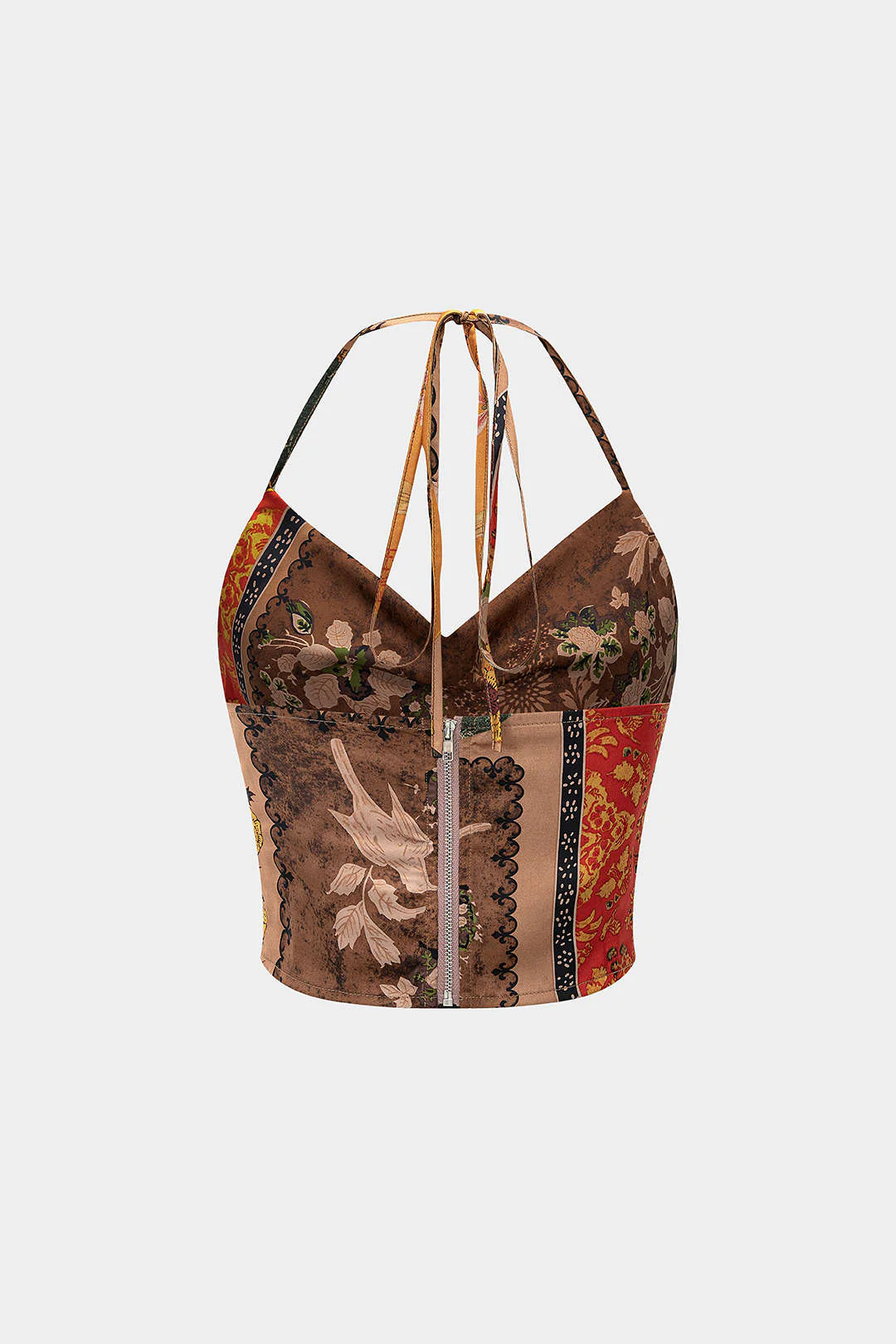 Floral Print Halter Neck Backless Cami Top - Image 9