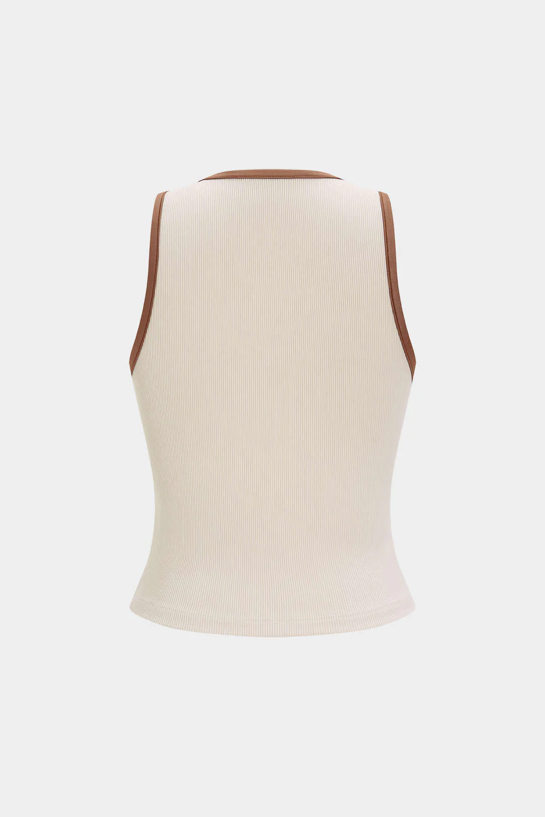 Contrast Metallic Decor Sleeveless Tank Top - Image 2