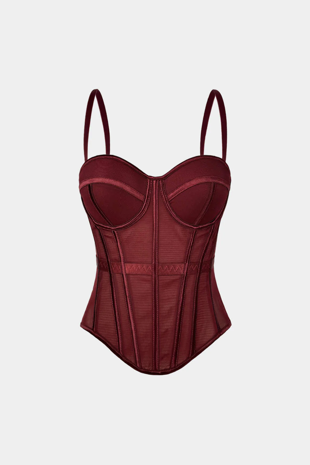 Mesh Bustier Corset Slip Cami Top - Image 11
