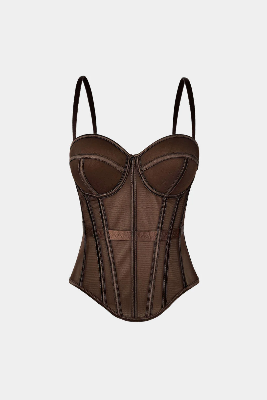 Mesh Bustier Corset Slip Cami Top - Image 7