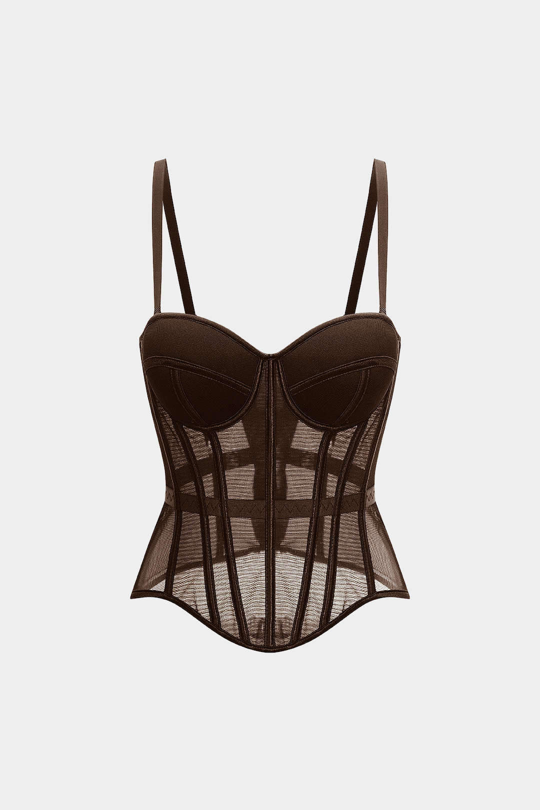 Mesh Bustier Corset Slip Cami Top - Image 8