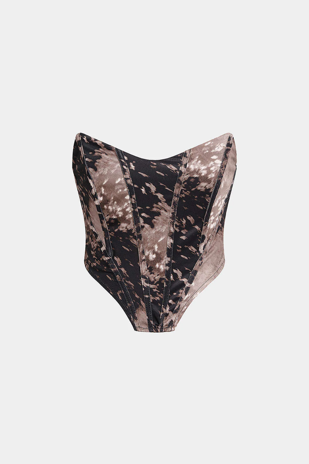 Leopard Print Corset Tube Top