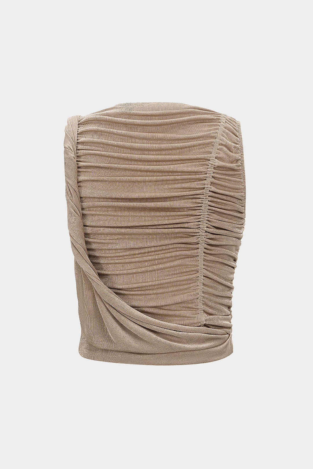 Round Neck Ruched Twist Knot Tank Top - Image 2