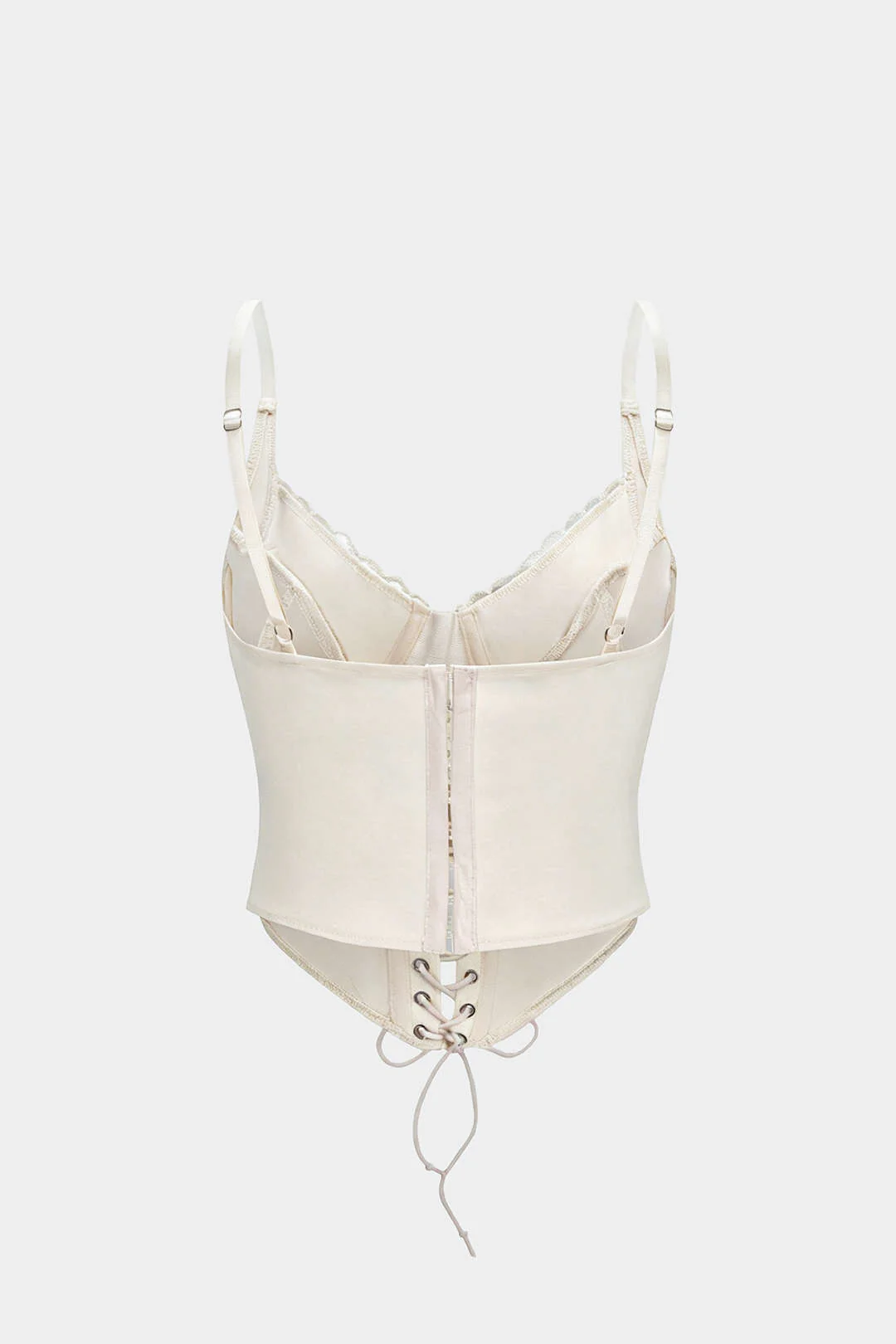 Lace Patchwork V-Neck Tie-Up Cami Top - Image 3