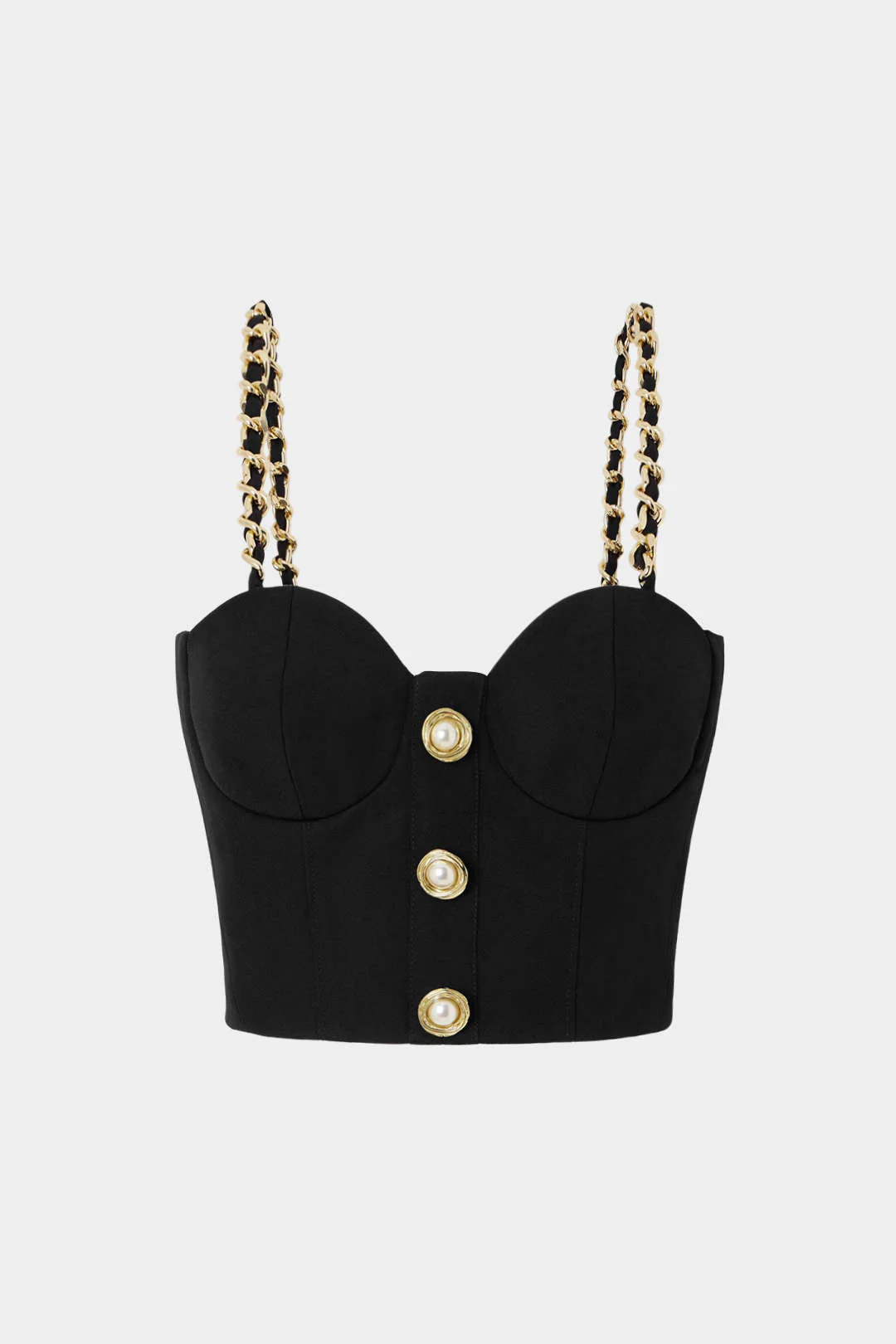 Metallic Chain Zipper Cami Top - Image 5