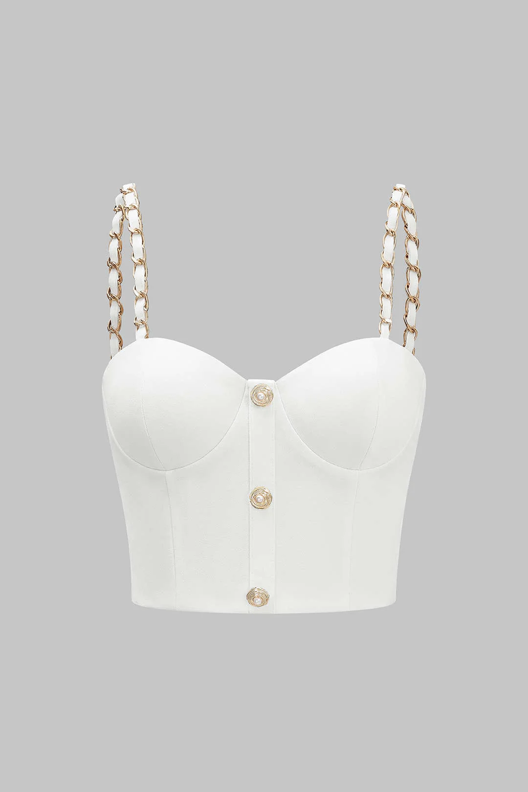 Metallic Chain Zipper Cami Top - Image 7