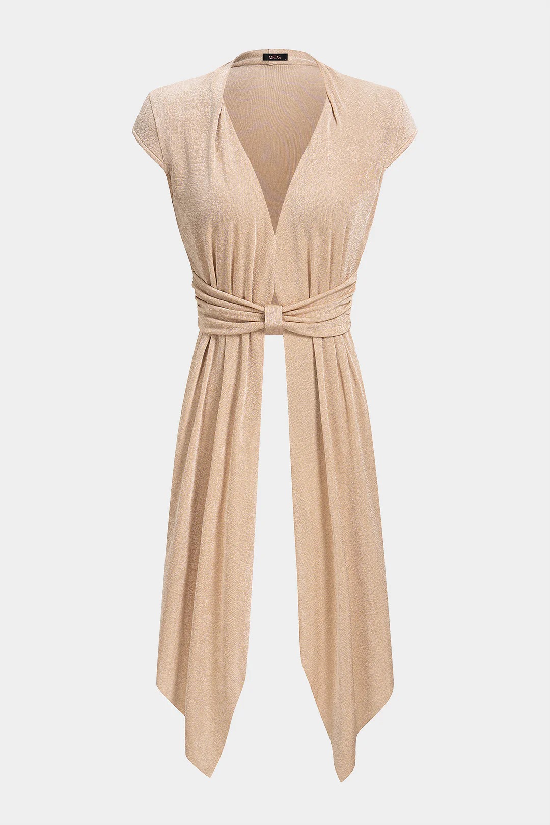V-Neck Ruched Sleeveless T-Shirt