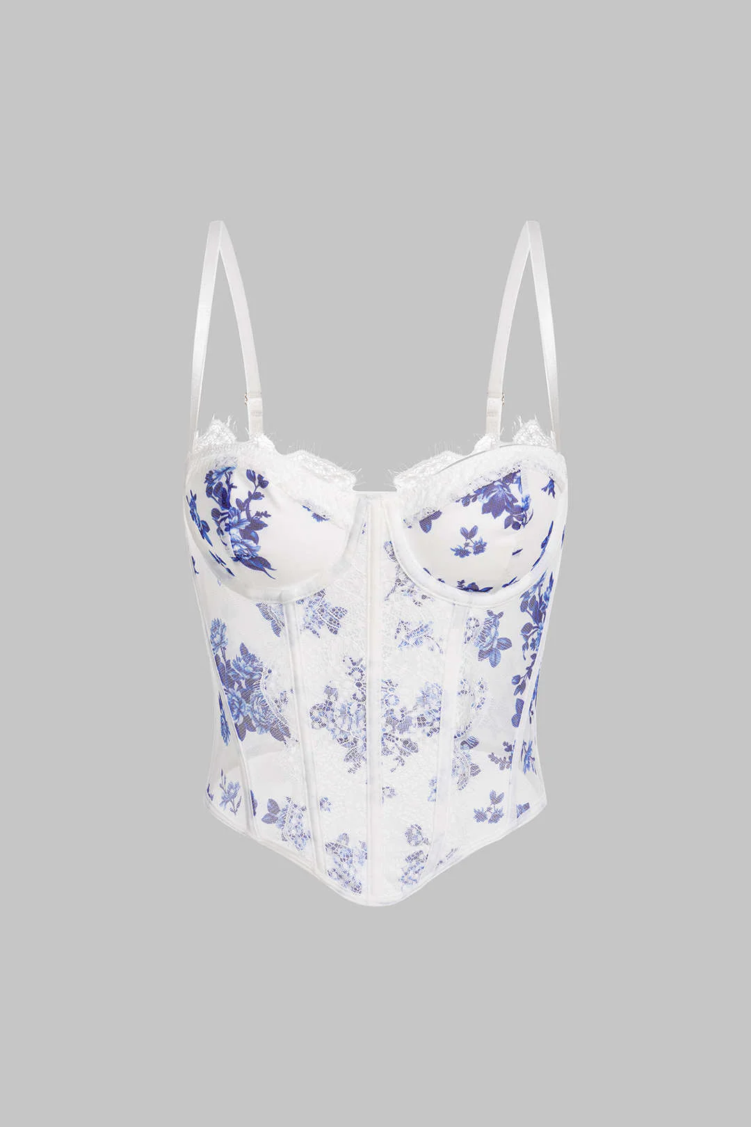 Floral Print Mesh Cami Top - Image 2