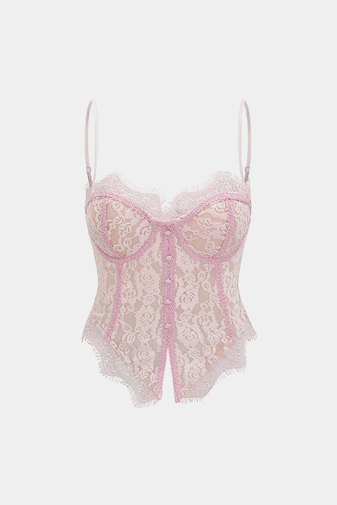 Lace Trim Zipper Cami Top - Image 10