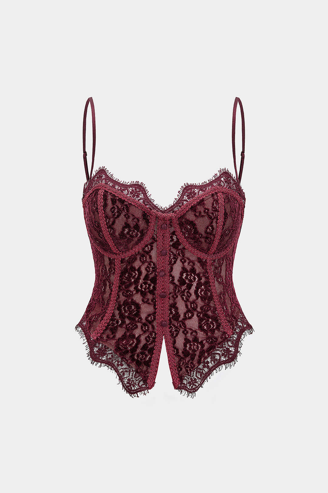 Lace Trim Zipper Cami Top - Image 8