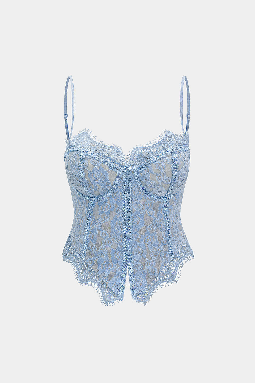 Lace Trim Zipper Cami Top - Image 9