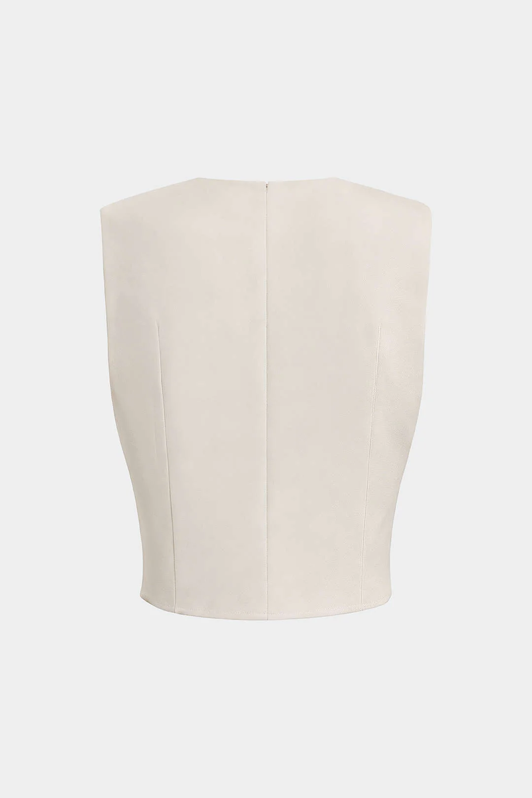 V-Neck Button Ruched Tank Top - Image 3