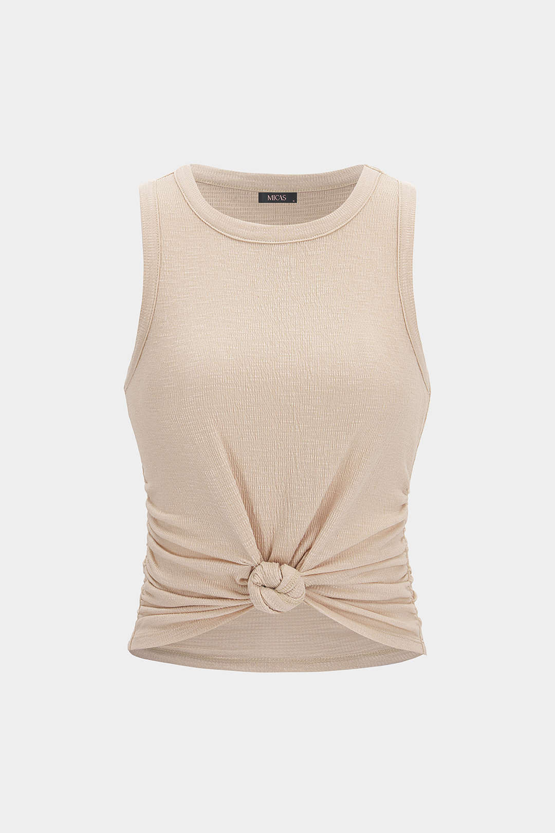 Round Neck Knotted Tank Top