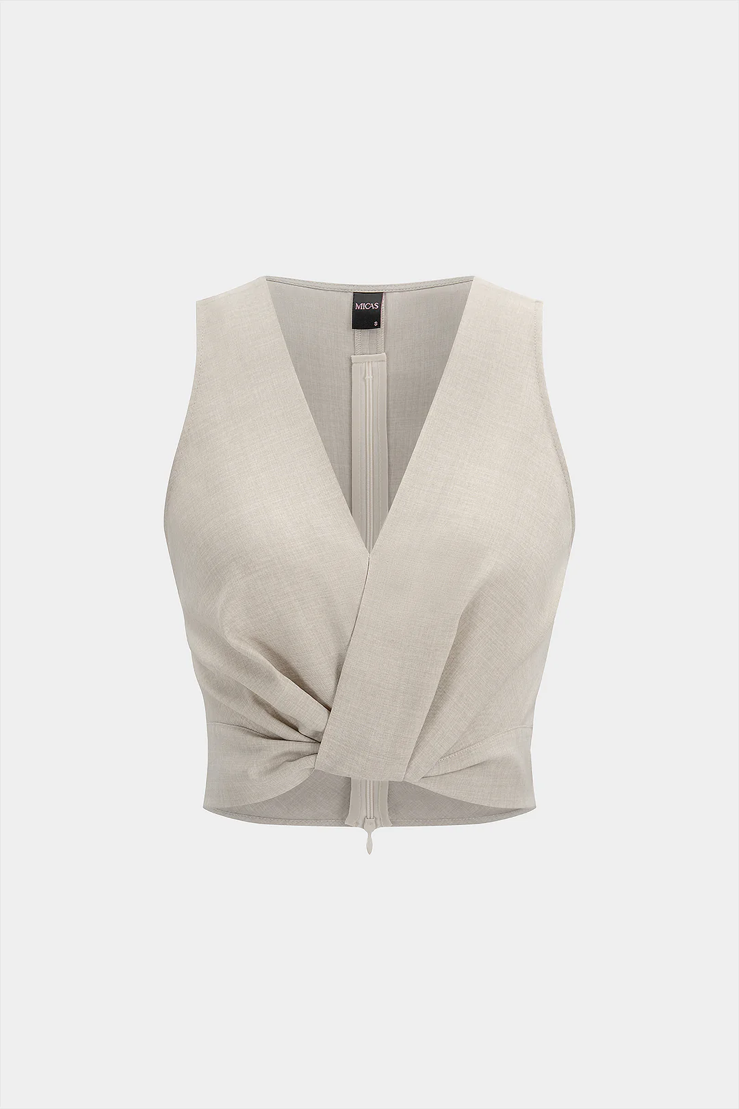 V-Neck Ruched Tank Top - Image 3