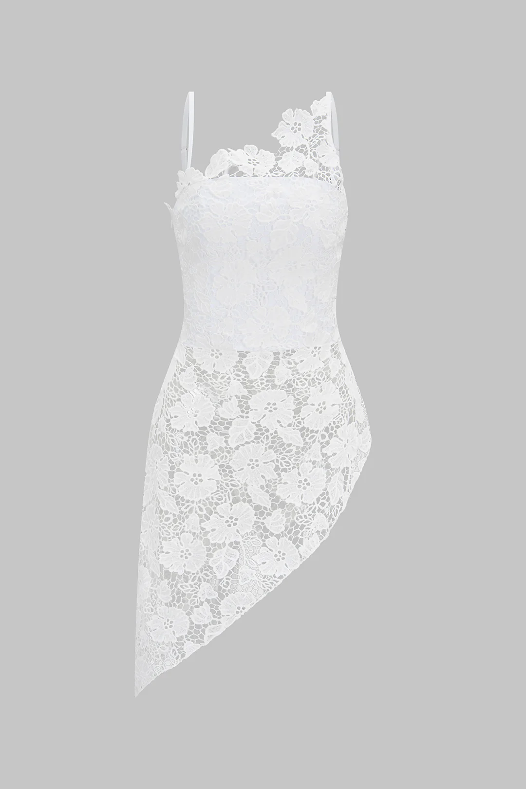Lace Hollow Out Asymmetrical Cami Top - Image 4