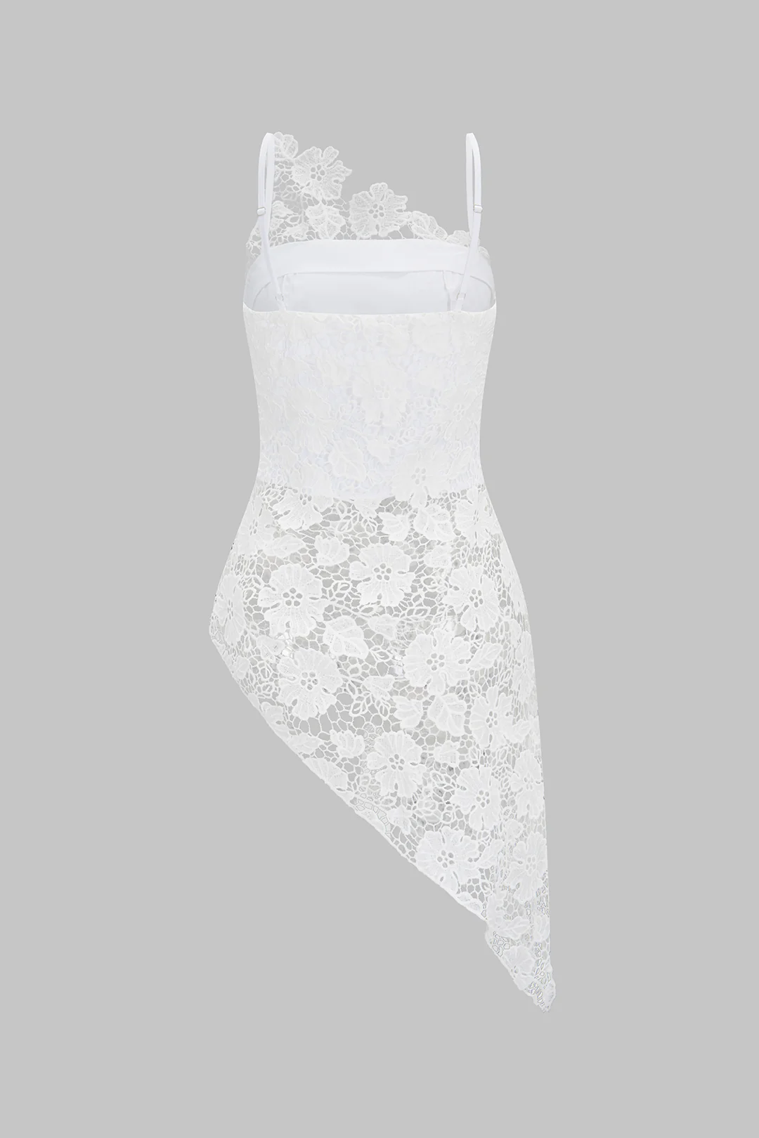 Lace Hollow Out Asymmetrical Cami Top - Image 5