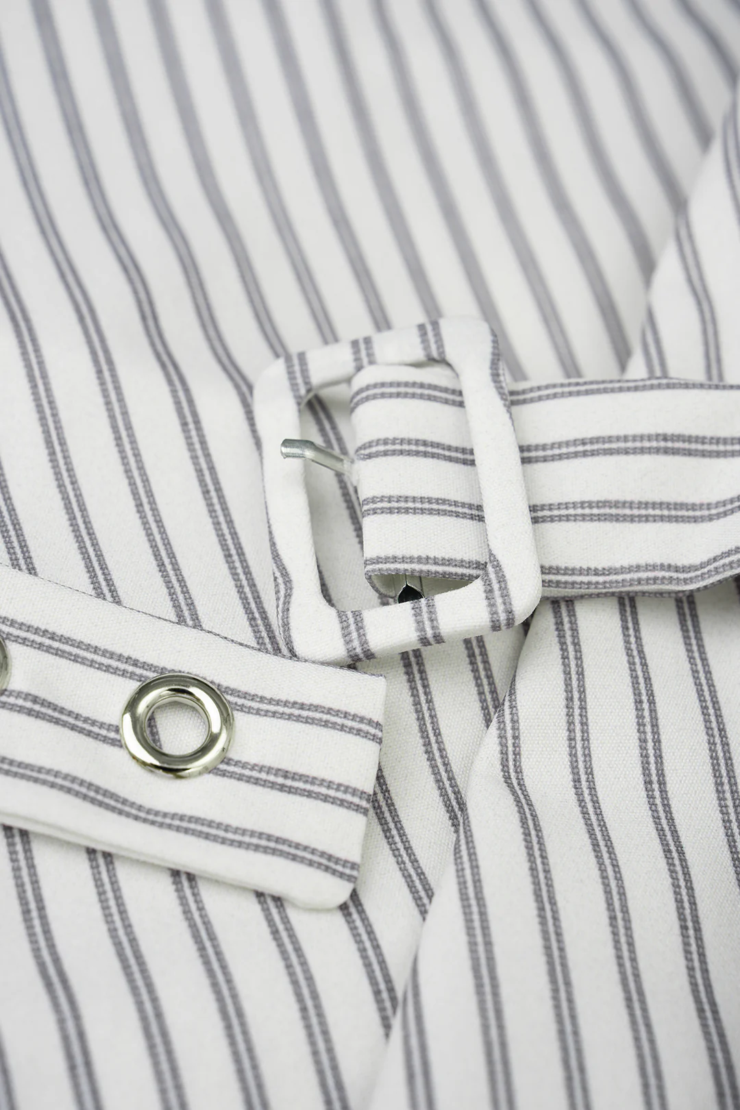 Stripes Print Lapel Asymmetrical Tank Top - Image 3